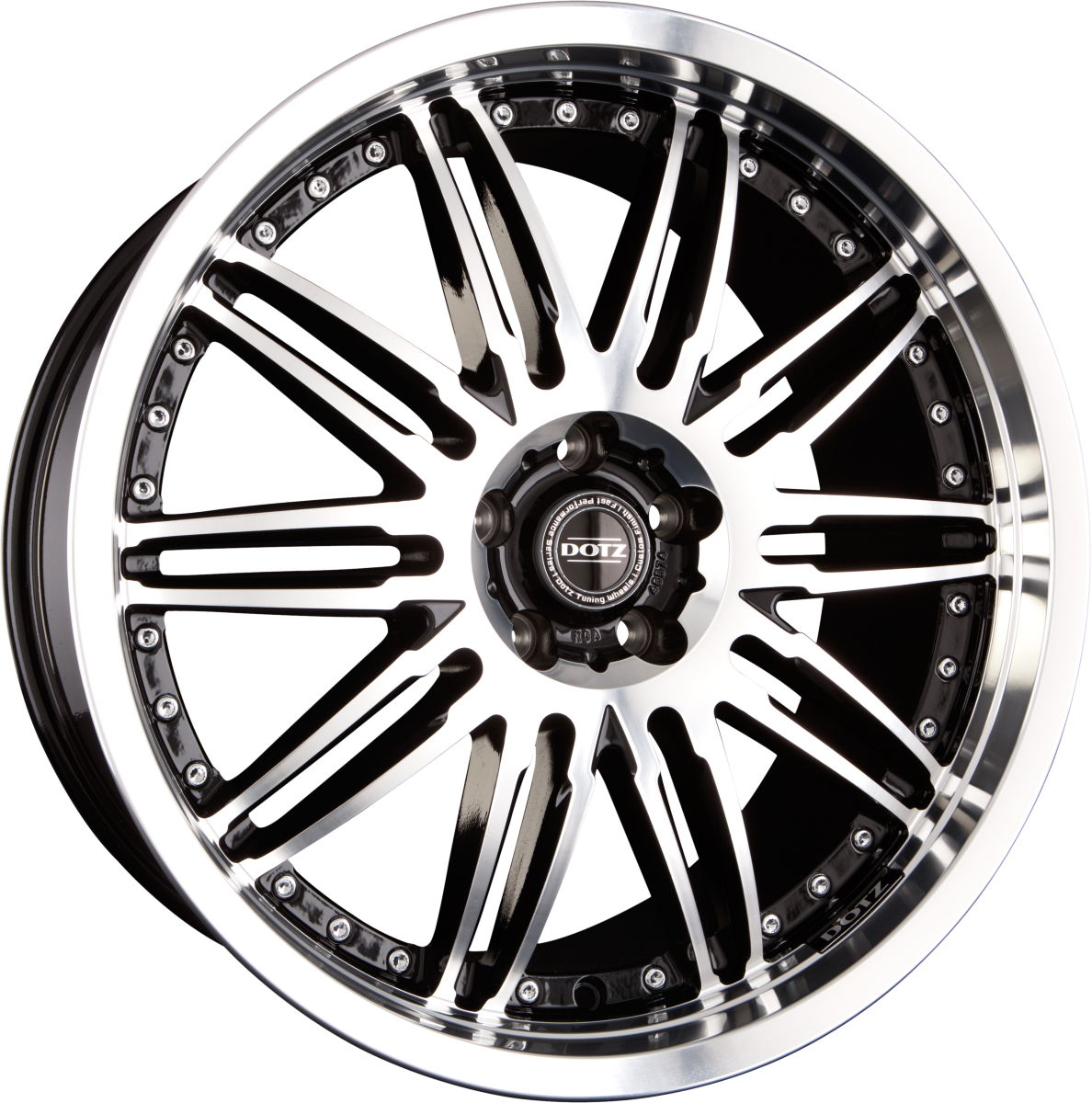 Dotz Territory Black Front Polished Alufelge 10x20 Zoll ET30 LK 5x112 ML66.6 – Bild 2