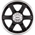 Dotz Crunch Matt BLack / Polished Lip Alufelge 8x16 Zoll ET35 LK 6x139.7 ML67.1