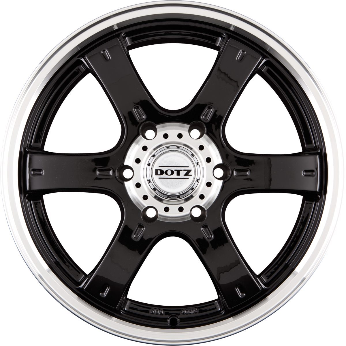 Dotz Crunch Matt BLack / Polished Lip Alufelge 8x16 Zoll ET35 LK 6x139.7 ML67.1