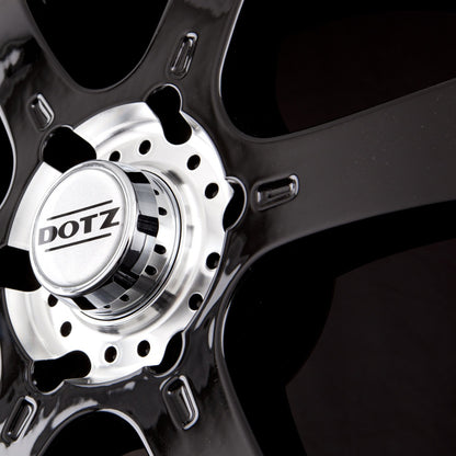 Dotz Crunch Matt BLack / Polished Lip Alufelge 8x17 Zoll ET35 LK 5x120 ML65.1 – Bild 2