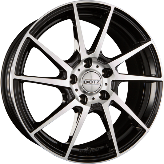 Dotz Kendo Black Polished Front Alufelge 7x16 Zoll ET45 LK 4x100 ML60.1 – Bild 2