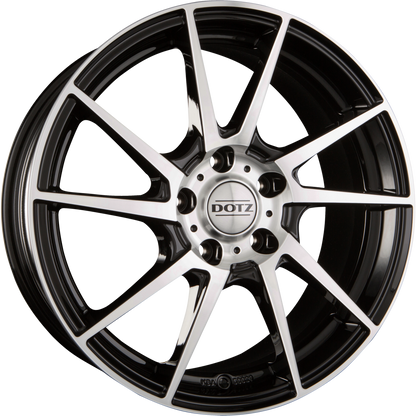 Dotz Kendo Black Polished Front Alufelge 7x16 Zoll ET45 LK 4x100 ML60.1 – Bild 2