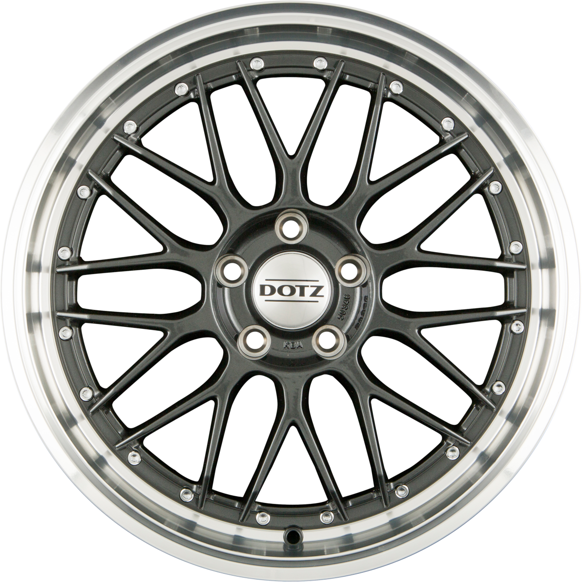 Dotz Revvo DARK - Gunmetal Polished Alufelge 8x18 Zoll ET35 LK 5x112 ML70.1