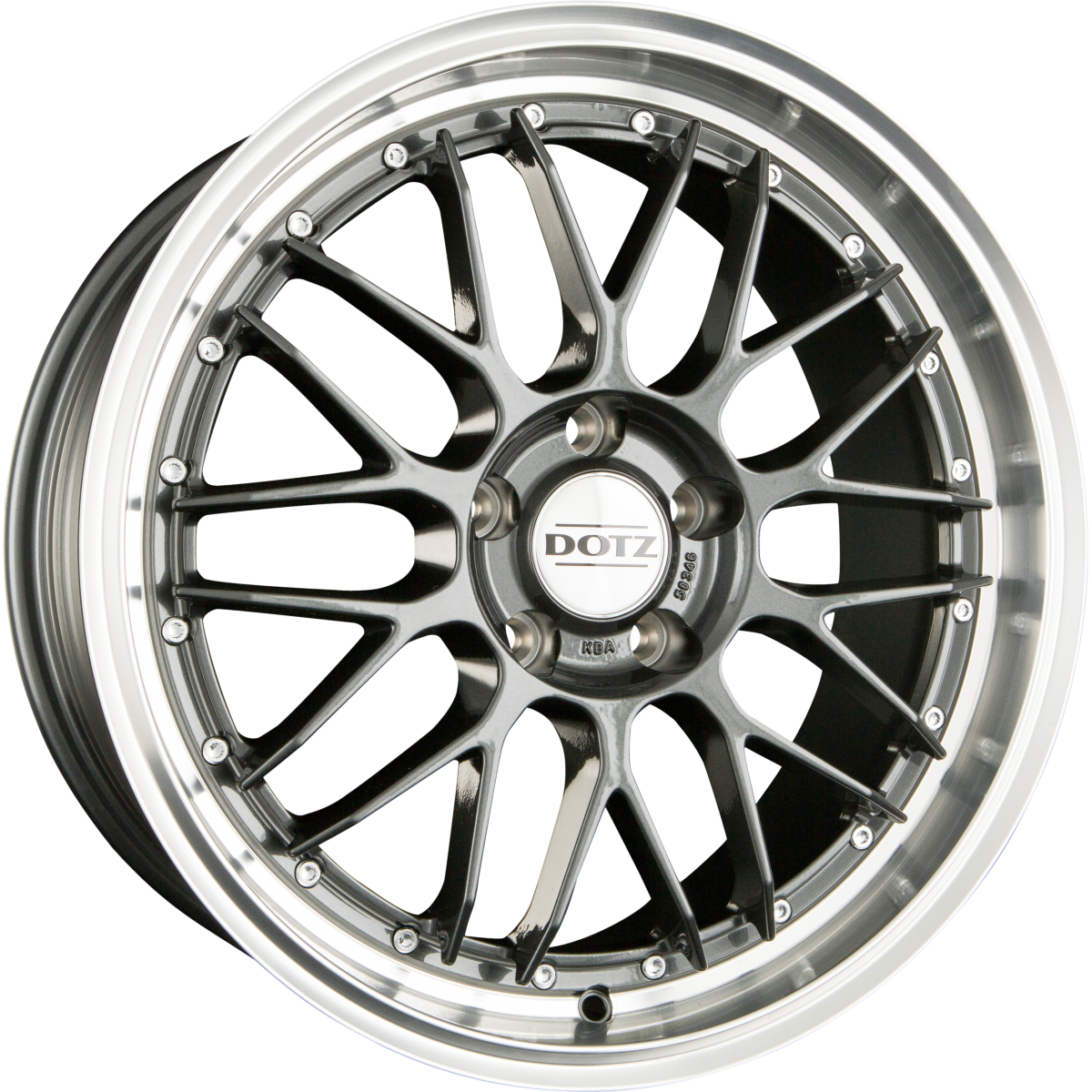 Dotz Revvo DARK - Gunmetal Polished Alufelge 8x18 Zoll ET35 LK 5x112 ML70.1 – Bild 2