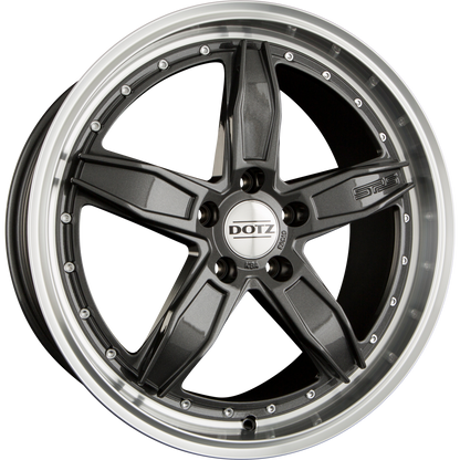Dotz SP5 DARK - Gunmetal Polished Lip Alufelge 8x18 Zoll ET42 LK 5x120 ML72.6 – Bild 2