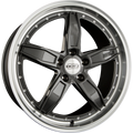 Dotz SP5 DARK - Gunmetal Polished Lip Alufelge 8.5x19 Zoll ET45 LK 5x112 ML70.1