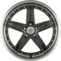 Dotz SP5 DARK - Gunmetal Polished Lip Alufelge 8.5x20 Zoll ET45 LK 5x112 ML70.1