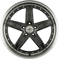 Dotz SP5 DARK - Gunmetal Polished Lip Alufelge 8.5x20 Zoll ET45 LK 5x112 ML70.1