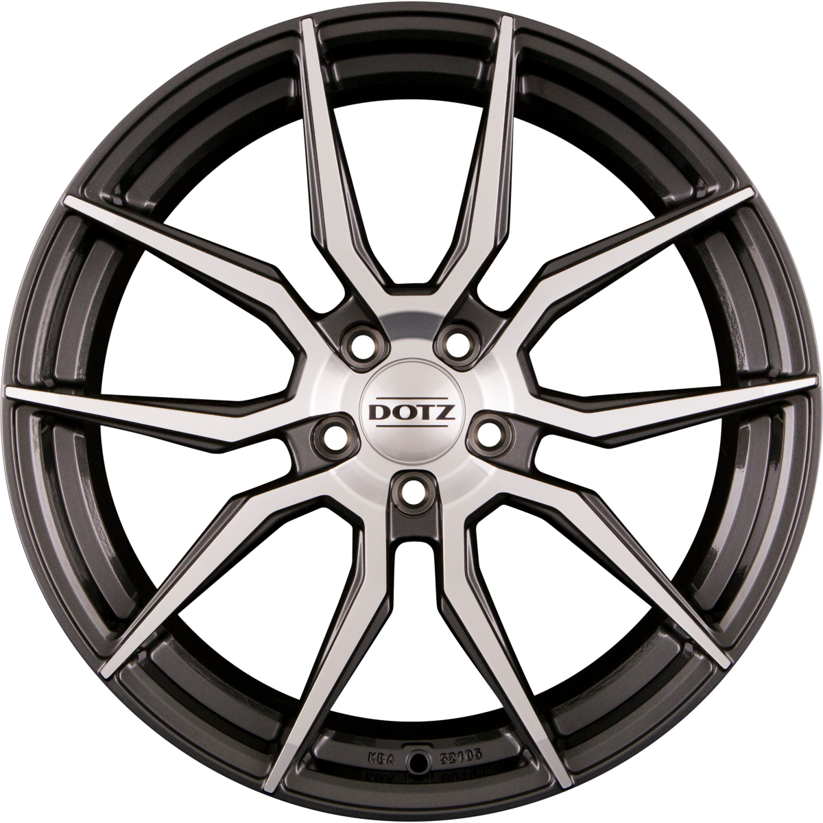 Dotz Misano DARK Gunmetal Polished Alufelge 7.5x17 Zoll ET48 LK 5x112 ML70.1