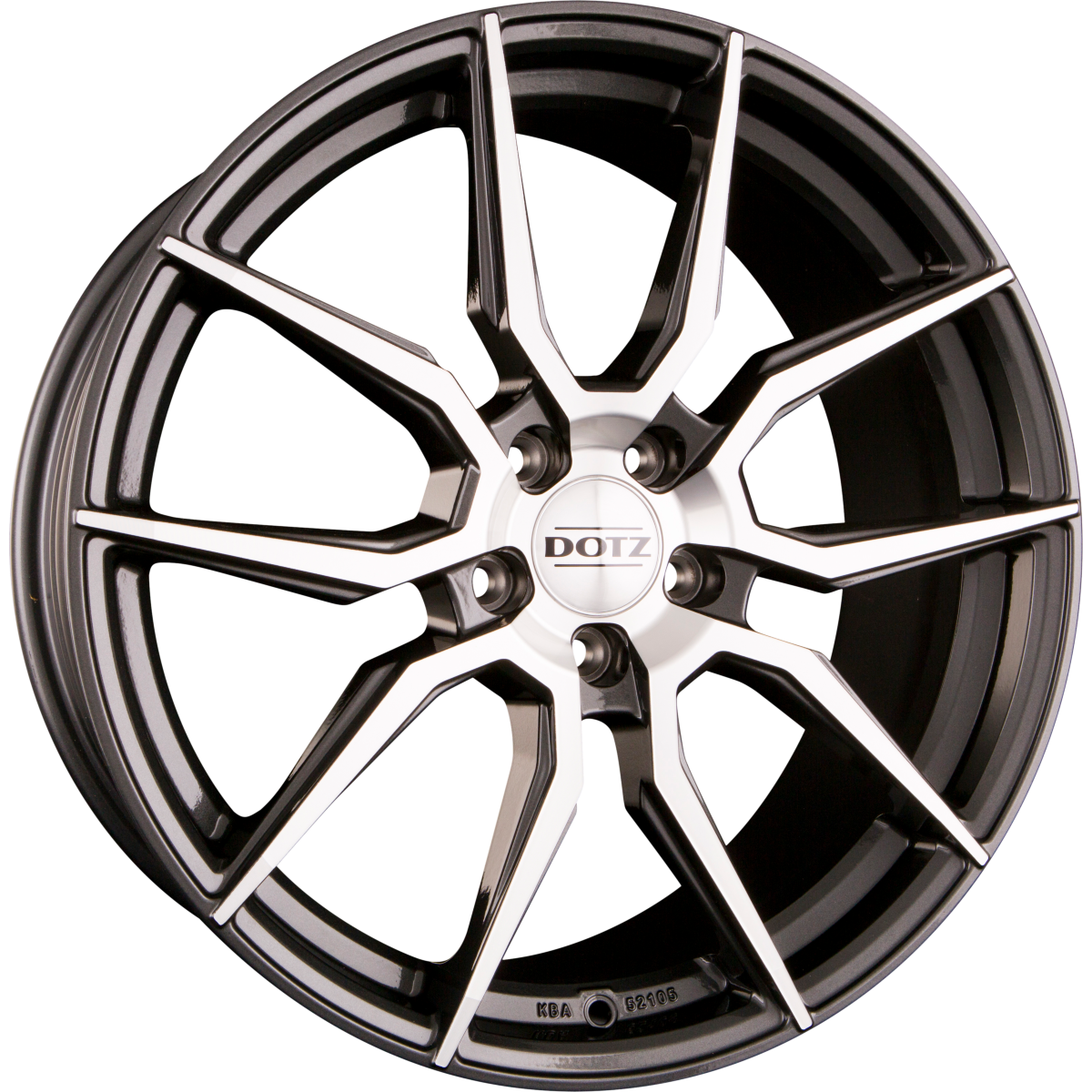 Dotz Misano DARK Gunmetal Polished Alufelge 7.5x17 Zoll ET48 LK 5x112 ML70.1 – Bild 2
