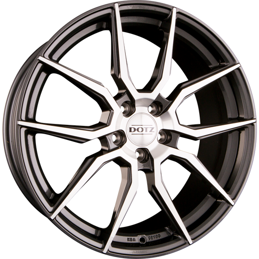 Dotz Misano DARK Gunmetal Polished Alufelge 8x18 Zoll ET48 LK 5x114.3 ML71.6 – Bild 2