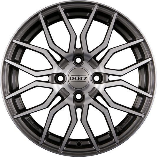 Dotz Limerock DARK - Gunmetal Frontpoliert Alufelge 7x17 Zoll ET44 LK 4x100 ML60.1