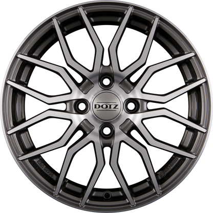 Dotz Limerock DARK - Gunmetal Frontpoliert Alufelge 7x17 Zoll ET44 LK 4x100 ML60.1