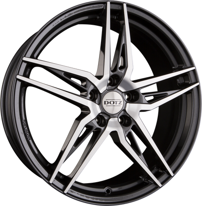 Dotz Interlagos DARK - Gunmetal Frontpoliert Alufelge 7.5x17 Zoll ET40 LK 5x112 ML70.1 – Bild 2