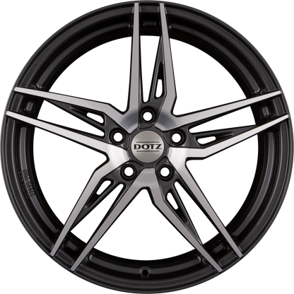 Dotz Interlagos DARK - Gunmetal Frontpoliert Alufelge 7.5x17 Zoll ET48 LK 5x114.3 ML71.6