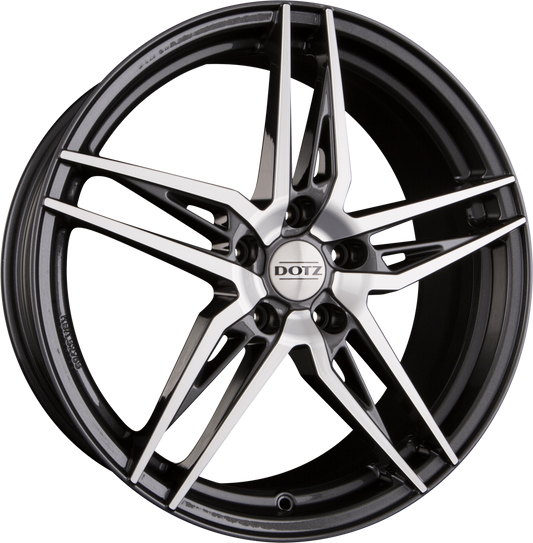 Dotz Interlagos DARK - Gunmetal Frontpoliert Alufelge 7.5x17 Zoll ET48 LK 5x114.3 ML71.6 – Bild 2