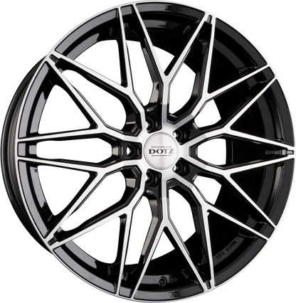 Dotz Suzuka DARK - Schwarz Frontpoliert Alufelge 9x20 Zoll ET28 LK 5x112 ML70.1 – Bild 2
