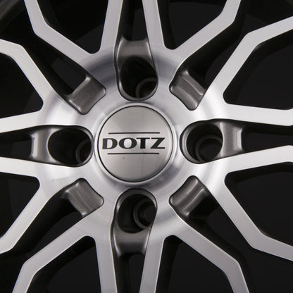 Dotz Limerock DARK - Gunmetal Frontpoliert Alufelge 7x17 Zoll ET37 LK 4x100 ML60.1 – Bild 5