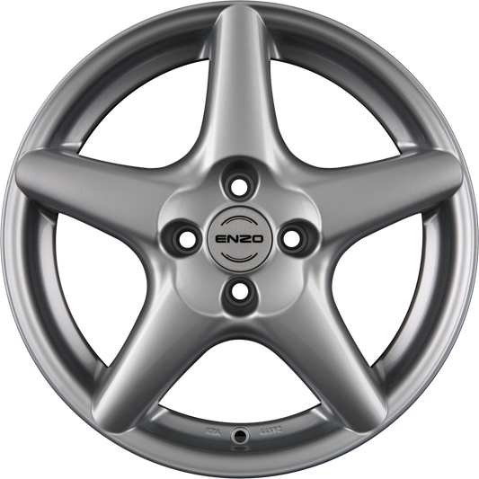 Enzo R Silver Alufelge 6.5x15 Zoll ET25 LK 4x108 ML65.1