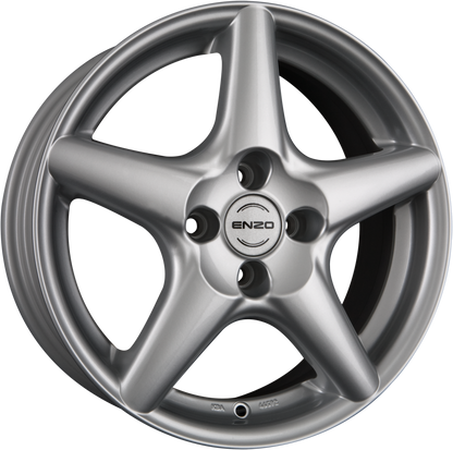 Enzo R Silver Alufelge 6.5x15 Zoll ET25 LK 4x108 ML65.1 – Bild 2