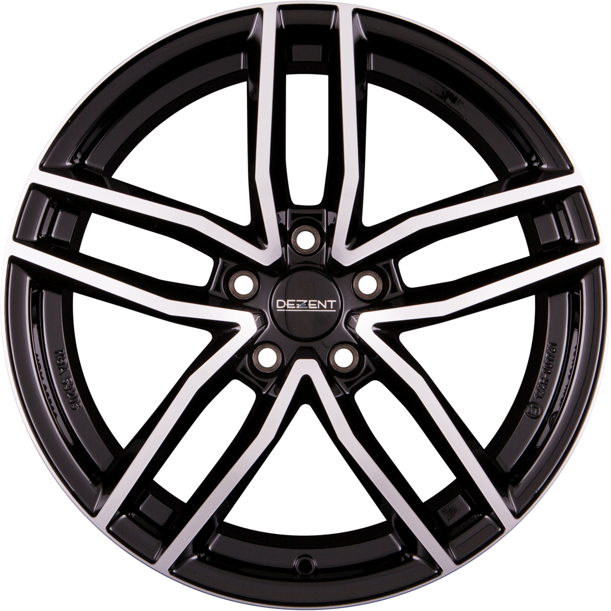 Dezent TR DARK - Schwarz Frontpoliert Alufelge 8x18 Zoll ET39 LK 5x112 ML66.6