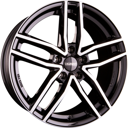 Dezent TR DARK - Schwarz Frontpoliert Alufelge 8x18 Zoll ET39 LK 5x112 ML66.6 – Bild 2