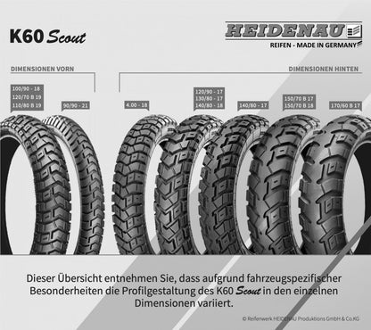 Heidenau K60 SCOUT 120/70 B19 60T Sommer – Bild 2