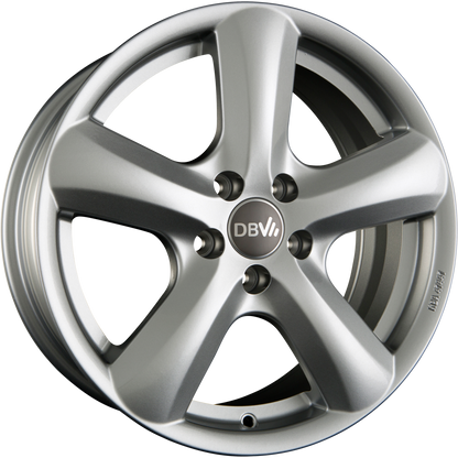 DBV Samoa Metallic Silber Alufelge 6.5x16 Zoll ET41 LK 5x120 ML67.1 – Bild 2