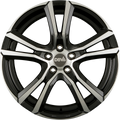 DBV Andorra Schwarz Front Poliert Alufelge 8x18 Zoll ET40 LK 5x114.3 ML74.1