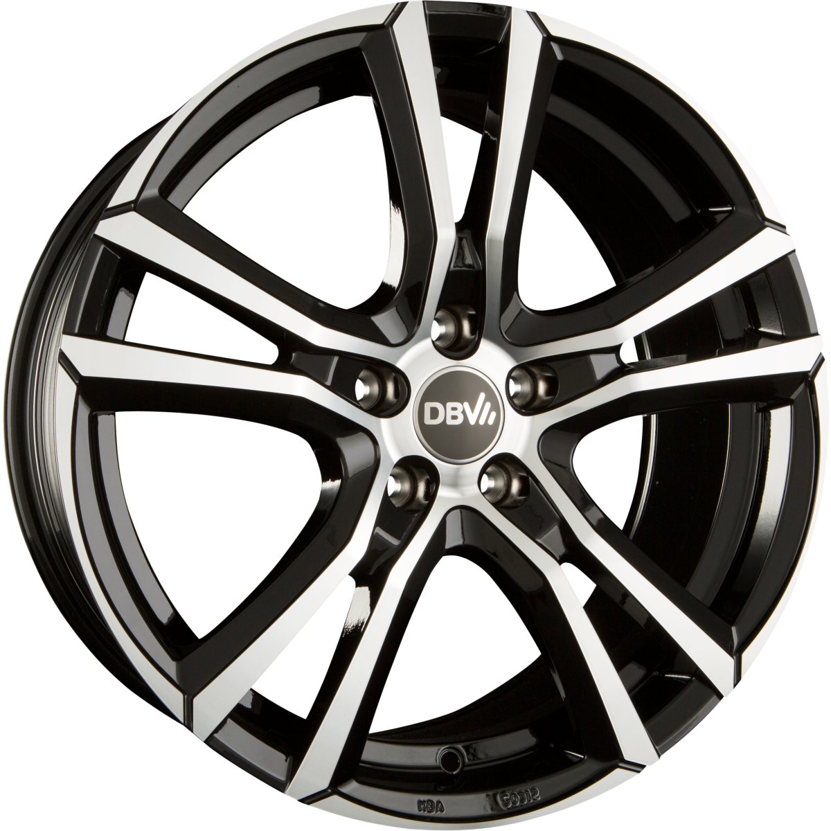 DBV Andorra Schwarz Front Poliert Alufelge 8x18 Zoll ET40 LK 5x114.3 ML74.1 – Bild 2