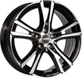 DBV Andorra schwarz glänzend front poliert Alufelge 7.5x17 Zoll ET45 LK 5x108 ML74.1
