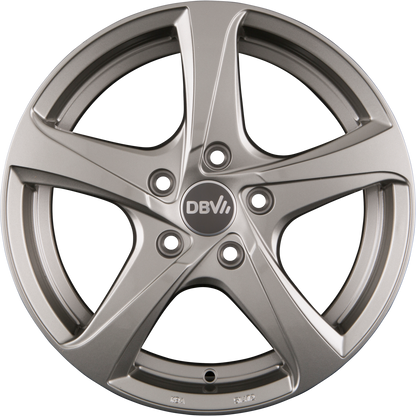 DBV 5SP 001 Shadow Silber Alufelge 6.5x16 Zoll ET43 LK 5x108 ML74.1