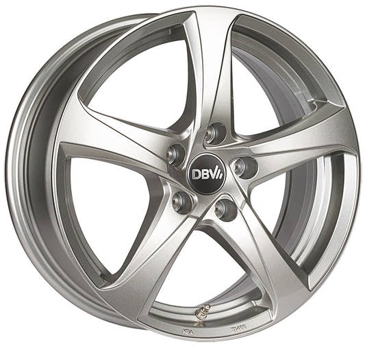 DBV 5SP 001 Shadow Silber Alufelge 6.5x16 Zoll ET43 LK 5x108 ML74.1