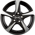 DBV 5SP 001 Schwarz Glänzend Front Poliert Alufelge 6.5x16 Zoll ET40 LK 4x100 ML63.3