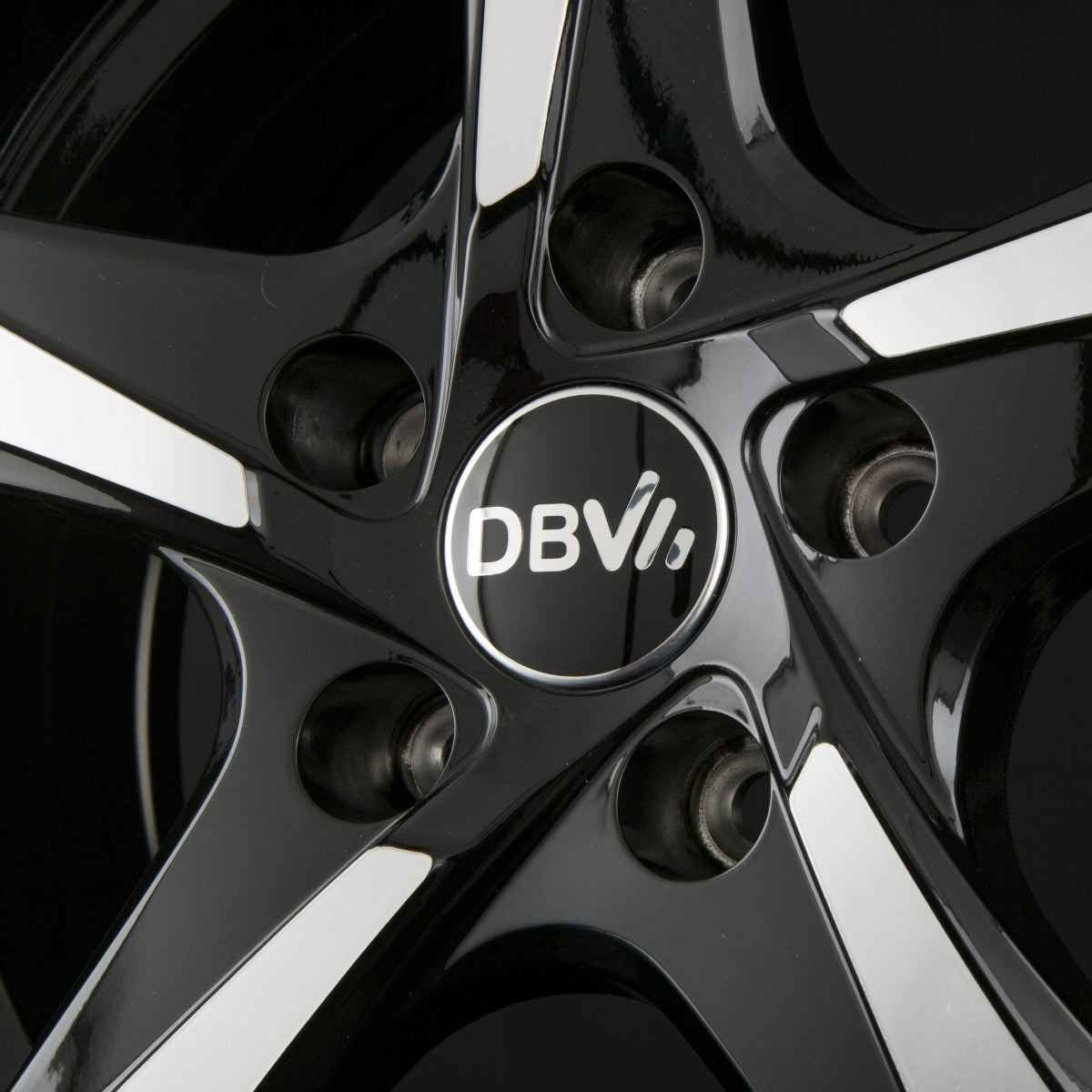 DBV 5SP 001 Schwarz Glänzend Front Poliert Alufelge 8x18 Zoll ET40 LK 5x114.3 ML74.1 – Bild 4