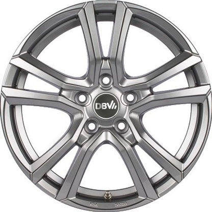 DBV Andorra shadow silber glänzend lackiert Alufelge 8x19 Zoll ET35 LK 5x112 ML74.1 – Bild 2