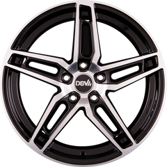 DBV 5DS 005 Schwarz Glänzend Front Poliert Alufelge 7x17 Zoll ET38 LK 5x105 ML56.6