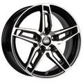 DBV 5DS 005 schwarz glänzend poliert 7x17 ET48 - LK5/108 ML70.1