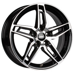 DBV 5DS 005 schwarz glänzend poliert Alufelge 7x17 Zoll ET48 LK 5x108 ML70.1