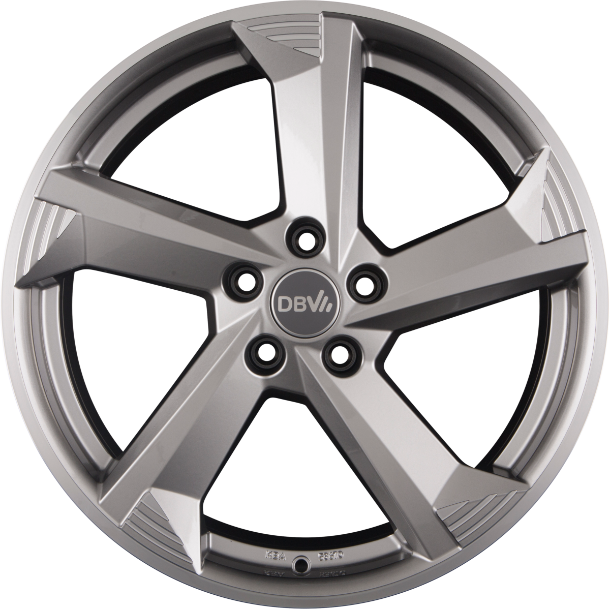 DBV Torino III hyper silber poliert Alufelge 8x19 Zoll ET55 LK 5x108 ML70.1 – Bild 2