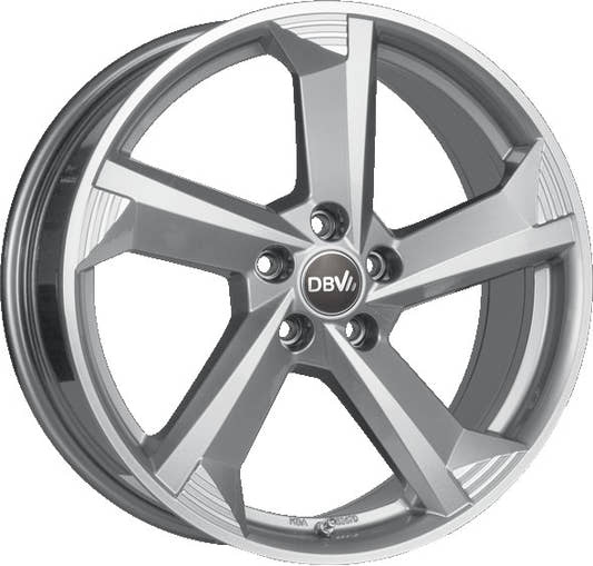 DBV Torino III hyper silber poliert 8x19 ET55 - LK5/108 ML70.1
