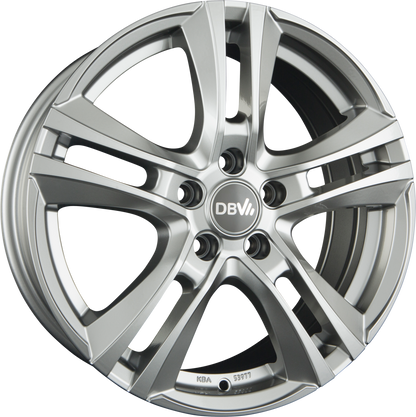 DBV Andorra II hyper silber Alufelge 7.5x18 Zoll ET45 LK 5x112 ML70.1 – Bild 3