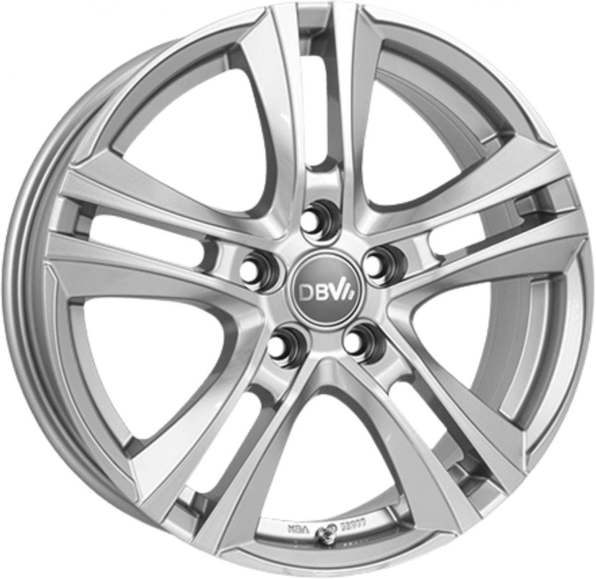 DBV Andorra II hyper silber 8x19 ET42 - LK5/108 ML70.1
