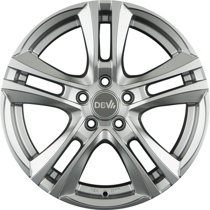 DBV Andorra II Hyper Silber Alufelge 8x19 Zoll ET35 LK 5x112 ML70.1