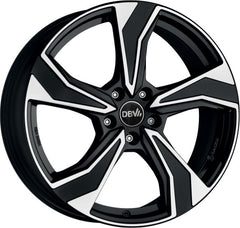 DBV Venezia KB schwarz poliert Alufelge 7.5x17 Zoll ET44 LK 5x108 ML65.1