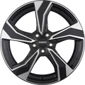 DBV Venezia KB Black Polished Alufelge 8x18 Zoll ET30 LK 5x112 ML66.6