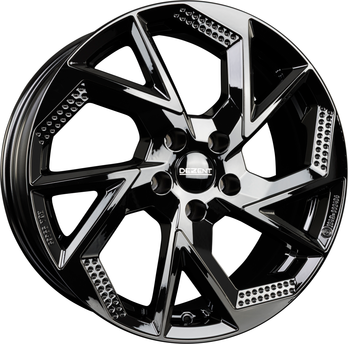 DBV Napoli AP BLACK - Schwarz Glänzend Alufelge 6.5x17 Zoll ET46 LK 5x112 ML57.1 – Bild 2