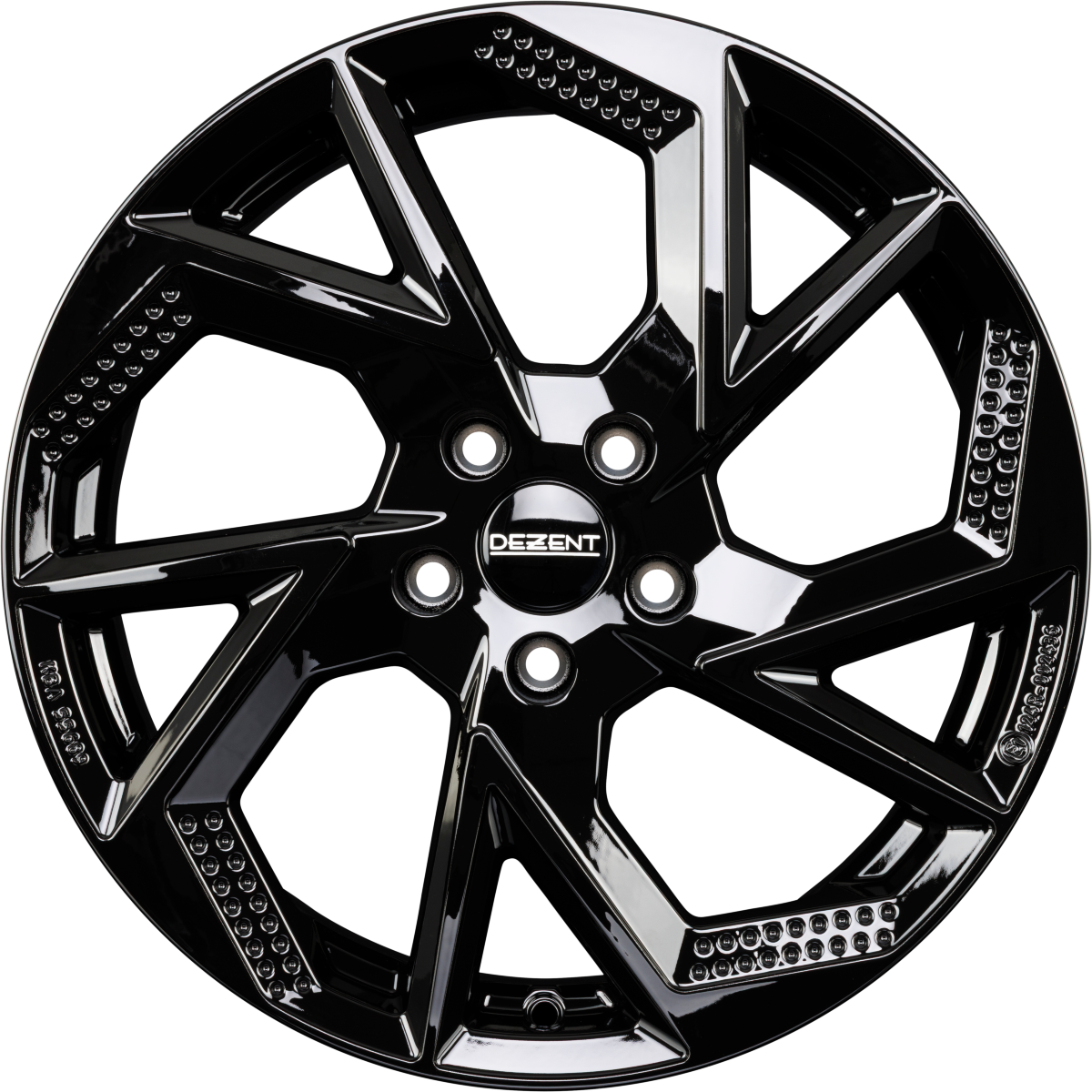 DBV Napoli AP BLACK - Schwarz Glänzend Alufelge 7x17 Zoll ET50 LK 5x114.3 ML67.1
