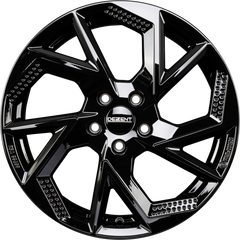 DBV Napoli AP BLACK - Schwarz Glänzend Alufelge 7x17 Zoll ET50 LK 5x114.3 ML67.1