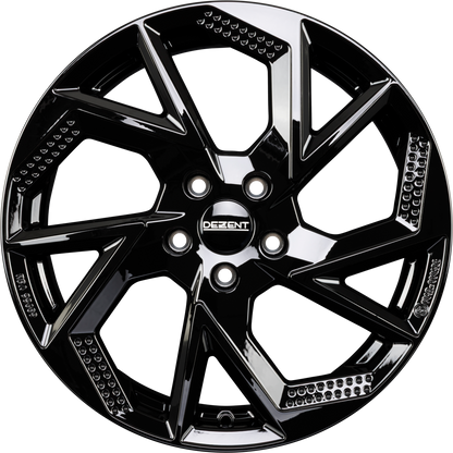 DBV Napoli AP BLACK - Schwarz Glänzend Alufelge 7x18 Zoll ET45 LK 5x114.3 ML67.1